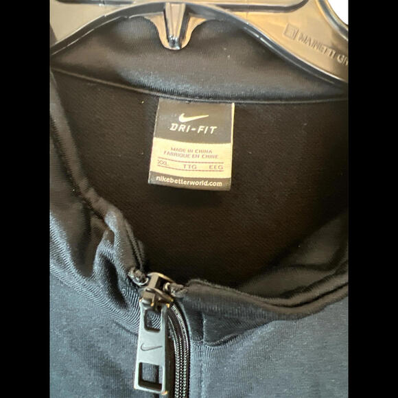 Nike Dri-Fit Full Zip Jacket Men’s XXL Black Neon Yellow Running Training - Picture 4 of 5